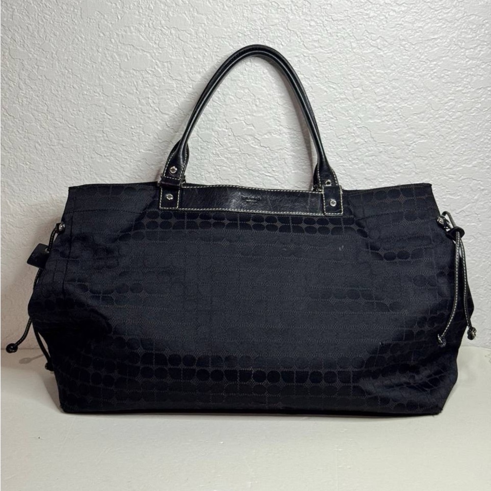 Kate Spade Large Jacquard Canvas Black Tote Bag Handbag Purse